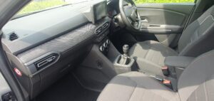 Interior shot of the front of car
